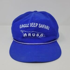 Vintage Eagle Jeep Safari Aruba Cobra Cap‎ Blue Snapback
